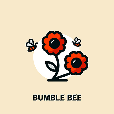 꽃 일러스트 자연 타이포그라피 사람없음 그래픽 노란색 환경 꿀벌 심플 꿀 단순화된 미니멀 국내일러스트 AI파일 식물 문자 컬러 벌_곤충 생태계 파일형식 벡터