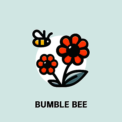 꽃 일러스트 자연 타이포그라피 사람없음 그래픽 환경 꿀벌 심플 꿀 단순화된 민트색 미니멀 국내일러스트 AI파일 식물 문자 컬러 벌_곤충 생태계 파일형식 벡터