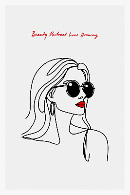 여자 일러스트 한명 성인 타이포그라피 여름 선글라스 검은색 흰색 라인아트 입술 드로잉 성인여자한명만 세련 미니멀 국내일러스트 AI파일 문자 1 계절 안경 선 컬러 미술 사람 신체부위 여자한명만 성인여자만 파일형식 벡터