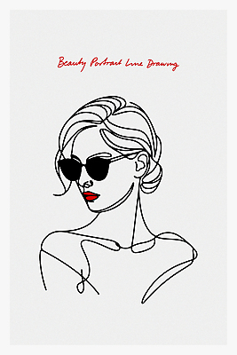 여자 일러스트 한명 성인 타이포그라피 여름 선글라스 검은색 흰색 라인아트 입술 드로잉 성인여자한명만 세련 미니멀 국내일러스트 AI파일 문자 1 계절 안경 선 컬러 미술 사람 신체부위 여자한명만 성인여자만 파일형식 벡터