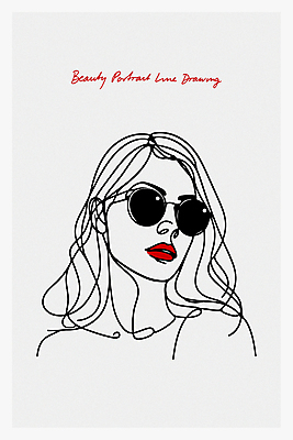 여자 일러스트 한명 성인 타이포그라피 여름 선글라스 검은색 흰색 라인아트 입술 드로잉 성인여자한명만 세련 미니멀 국내일러스트 AI파일 문자 1 계절 안경 선 컬러 미술 사람 신체부위 여자한명만 성인여자만 파일형식 벡터