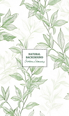 PSD 식물 편집이미지 잎 패턴 자연 타이포그라피 사람없음 세로 초록색 빈티지 이미지편집 문자 컬러 컨셉 무늬 생태계 파일형식