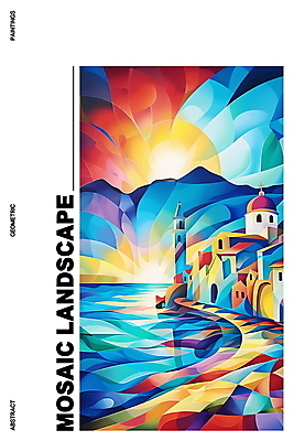 도형 PSD 편집이미지 예술 추상 풍경 해변 사람없음 건물 노을 도시 화려 디지털합성 모자이크 기하학 편집소스 이미지편집 자연요소 건축물 바다 컨셉 무늬 파일형식