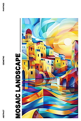 도형 PSD 편집이미지 예술 추상 풍경 해변 사람없음 건물 노을 도시 화려 디지털합성 모자이크 기하학 편집소스 이미지편집 자연요소 건축물 바다 컨셉 무늬 파일형식