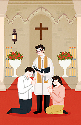 PSD 여자 남자 꽃 기독교 십자가 일러스트 초 여러명 성인 눈감음 성경 기도 무릎꿇기 목사 예배 성도 성인만 국내일러스트 식물 종교 다수 종교용품 모션 사람 성직자 파일형식