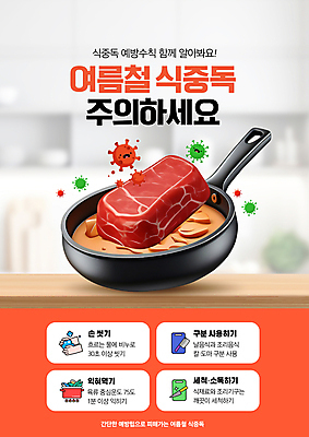 PSD 편집이미지 음식 탁자 건강 육류 요리 사람없음 여름 건강관리 주방 프라이팬 바이러스 냄비 손씻기 박테리아 소독 식중독 이미지편집 계절 가구 식재료 의학 주방용품 관리 씻기 솥 파일형식