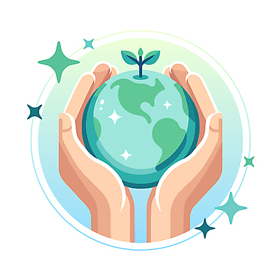 손 지구 일러스트 자연 나뭇잎 프레임 들기 신체부위 초록색 반짝임 새싹 에코 친환경 국내일러스트 AI파일 식물 컬러 잎 모션 사람 환경 생태계 파일형식 벡터