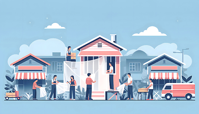 JPG 구름 여자 남자 일러스트 자동차 주택 여러명 성인 여름 해충 디지털합성 모기장 방역 설치 퇴치 보건 성인만 방충망 편집소스 국내일러스트 AI일러스트 AI콘텐츠 자연요소 계절 육상교통 다수 컨셉 의학 사람 건물 벌레 파일형식