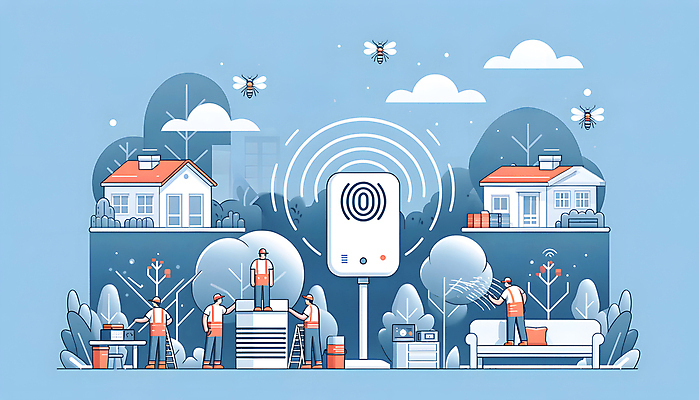 JPG 나무 구름 남자 일러스트 주택 여러명 성인 여름 기계 풀잎 해충 디지털합성 방역 설치 퇴치 보건 성인남자만 편집소스 국내일러스트 AI일러스트 AI콘텐츠 자연요소 식물 계절 다수 컨셉 잎 의학 사람 건물 풀_식물 벌레 남자만 성인만 파일형식