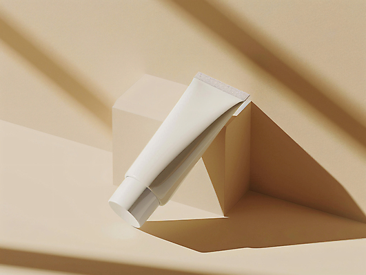 JPG 편집이미지 그림자 사람없음 화장품 분위기 받침대 베이지색 튜브용기 목업 카피스페이스 편집실사 AI포토 AI콘텐츠 컬러 컨셉 뷰티 공백 용기_그릇 CG 파일형식