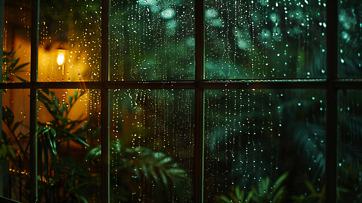 JPG 편집이미지 계절 전구 창문 날씨 휴식 사람없음 여름 빗방울 디지털합성 장마 편집실사 AI포토 AI콘텐츠 컨셉 비_날씨 CG 파일형식