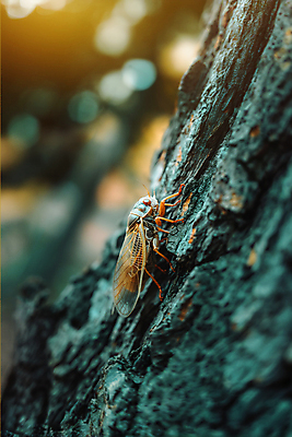 JPG 나무 편집이미지 자연 사람없음 여름 풀잎 매미 카피스페이스 편집실사 AI포토 AI콘텐츠 식물 계절 곤충 잎 공백 풀_식물 CG 생태계 파일형식
