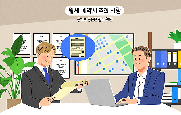 남자 화분 화초 액자 말풍선 일러스트 부동산 책장 성인 두명 책 노트북 책상 계약 확인 시설 문서 파일 계약서 계약자 공인중개사 매물 보증금 성인남자만 국내일러스트 AI파일 식물 직업 가구 비즈니스 사람 전자제품 재산 남자만 성인만 파일형식 벡터
