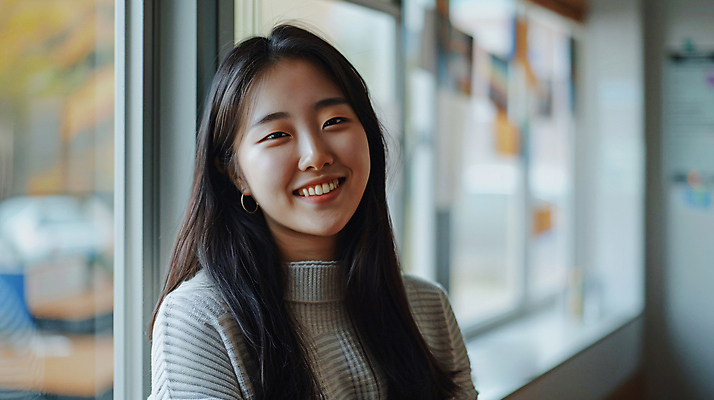 JPG 편집이미지 여자 창문 교실 한명 미소 상반신 성인 교사 5월 스승의날 스승 의료성형뷰티 성인여자한명만 편집실사 AI인물포토 AI콘텐츠 직업 1 교육 기념일 학교 표정 사람 날짜 CG 여자한명만 성인여자만 파일형식 AI포토