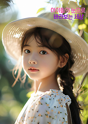 PSD 나무 편집이미지 여자 교육 어린이 가정 자연 한명 소녀 야외 햇빛 숲속 어린이날 밀짚모자 의료성형뷰티 소녀한명만 동심 이미지편집 식물 모자_잡화 1 기념일 사람 태양 숲 생태계 여자한명만 소녀만 파일형식