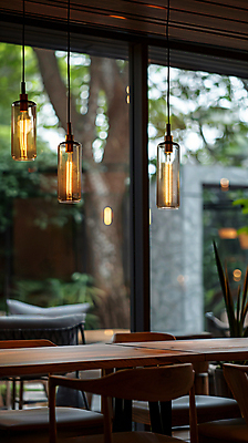 JPG 나무 편집이미지 라이프스타일 여행 창문 휴식 조명 풍경 사람없음 여름 카페 디지털합성 나무의자 나무책상 편집실사 AI포토 AI콘텐츠 식물 계절 컨셉 의자 생활 목재 상점 책상 CG 파일형식