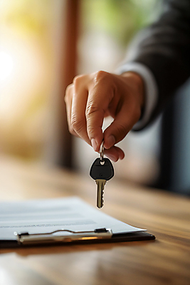 JPG 편집이미지 손 열쇠 주택 들기 신체부위 계약 내집마련 계약서 서류판 편집실사 AI인물포토 AI콘텐츠 비즈니스 모션 부동산 사람 건물 사무용품 CG 파일형식 AI포토