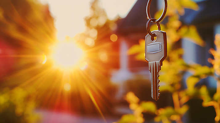 JPG 편집이미지 열쇠 주택 빌딩 사람없음 야외 햇빛 일몰 계약 내집마련 편집실사 AI포토 AI콘텐츠 비즈니스 부동산 건물 태양 노을 CG 파일형식