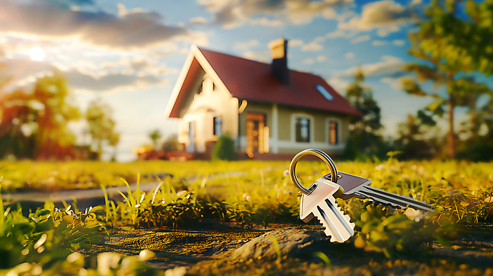 JPG 나무 편집이미지 열쇠 주택 잔디 사람없음 야외 햇빛 일몰 계약 내집마련 편집실사 AI포토 AI콘텐츠 식물 비즈니스 부동산 건물 태양 노을 CG 파일형식