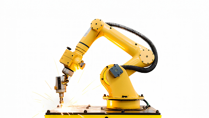 JPG 편집이미지 공장 사람없음 노란색 기계 로봇 스파크 자동화 편집실사 AI포토 AI콘텐츠 컬러 공업 CG 파일형식