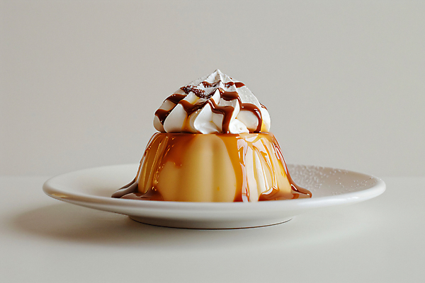 JPG 편집이미지 접시 사람없음 디지털합성 생크림 시럽 푸딩 판나코타 캐러멜 편집실사 AI포토 AI콘텐츠 식기 디저트 크림 CG 파일형식