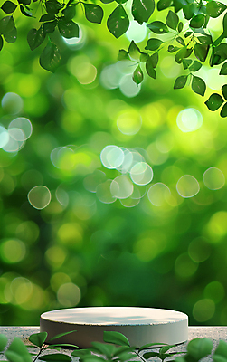 JPG 편집이미지 자연 나뭇잎 사람없음 야외 햇빛 단상 포디움 편집소스 보케백그라운드 편집실사 AI포토 AI콘텐츠 백그라운드 잎 태양 무대 CG 생태계 보케 파일형식