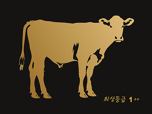 일러스트 사람없음 금색 최고 소 황금 등급 국내일러스트 AI파일 컬러 포유류 파일형식 벡터
