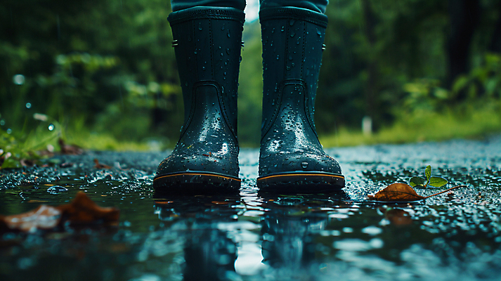JPG 편집이미지 낙엽 발 장화 한명 성인 신체부위 반사 숲 디지털합성 장마 성인한명만 편집실사 AI인물포토 AI콘텐츠 1 신발 잎 사람 비_날씨 CG 성인만 파일형식 AI포토