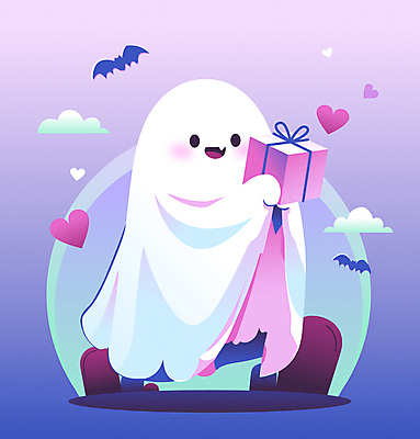 구름 캐릭터 리본 분홍색 일러스트 미소 들기 이벤트 사람없음 선물상자 귀여움 하트 유령 무서움 비석 공포 팬시 박쥐 그라데이션 여름밤 호러 오싹 일러캐릭터 AI파일 자연요소 모양 감정 컬러 컨셉 포유류 모션 표정 선물 여름 상자 야간 파일형식 벡터