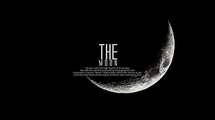 PSD 편집이미지 흑백 타이포그라피 사람없음 우주 달 이미지편집 자연요소 문자 촬영기법 파일형식