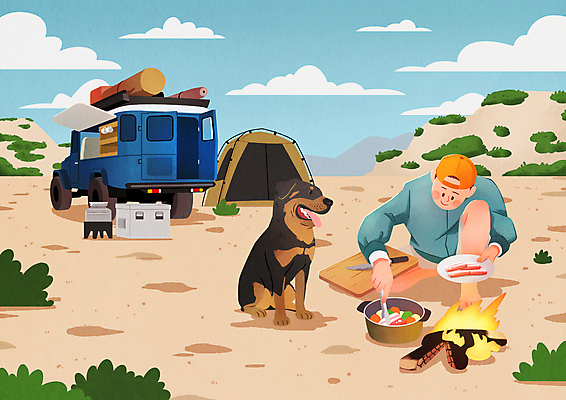 전신 PSD 남자 반려견 일러스트 산 텐트 캠핑도구 요리 한명 성인 캠핑 냄비 모닥불 땅 식칼 캠핑카 나무도마 성인남자한명만 국내일러스트 1 자동차 주방용품 불 레저 도마 사람 목재 반려동물 도구 개 솥 남자한명만 성인남자만 파일형식