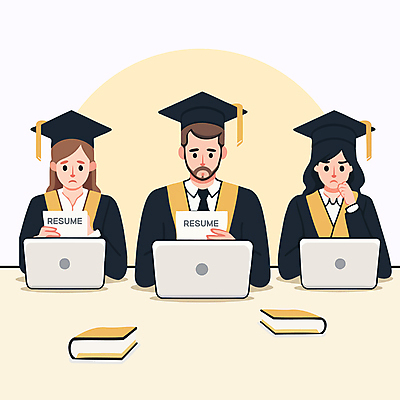 응시 여자 남자 대학생 일러스트 학사모 졸업 졸업생 들기 성인 책 세명 노트북 구직 졸업가운 무서움 고민 취업준비생 이력서 성인만 벡터 국내일러스트 AI파일 모자_잡화 학생 시선 교육 감정 컨셉 모션 사람 전자제품 가운 파일형식