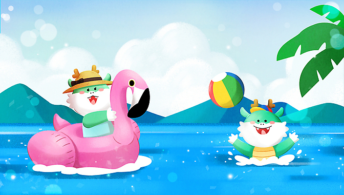 PSD 바다 섬 일러스트 물놀이 사람없음 여름휴가 야자수 용 비치볼 밀짚모자 야자수잎 플라밍고튜브 청룡캐릭터 국내일러스트 일러캐릭터 나무 캐릭터 모자_잡화 잎 공 놀이 휴가 바캉스용품 용캐릭터 튜브 청룡 파일형식 여름_계절