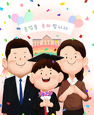 PSD 여자 남자 초등학생 어린이 꽃다발 무지개 일러스트 학사모 졸업 학교 웃음 소녀 상반신 성인 세명 기쁨 축하 꽃가루 풍선 영재 국내일러스트 자연요소 모자_잡화 학생 교육 꽃 감정 컨셉 표정 사람 가루 파일형식