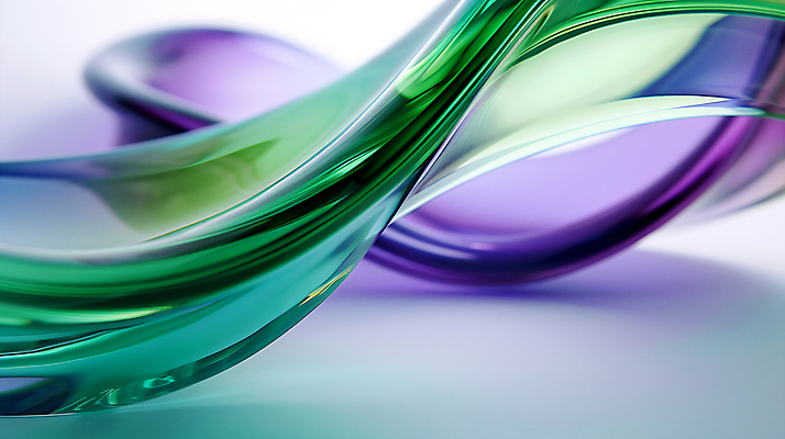 JPG 편집이미지 곡선 유리 재질 추상 사람없음 초록색 디지털 보라색 투명 편집소스 편집실사 AI컴퓨터그래픽 AI콘텐츠 선 컬러 무늬 CG 파일형식