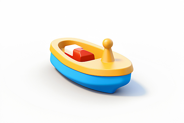 JPG 편집이미지 사람없음 여름 파란색 노란색 3D 귀여움 보트 편집3D AI컴퓨터그래픽 AI콘텐츠 계절 컬러 컨셉 배_교통 디지털합성 파일형식