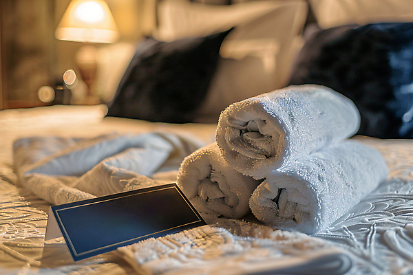 JPG 편집이미지 호텔 리조트 휴식 사람없음 여름휴가 빛 수건 침대 스탠드 디지털합성 서비스 명패 카피스페이스 편집실사 AI포토 AI콘텐츠 가구 컨셉 숙소 휴가 조명 위생용품 공백 CG 파일형식 여름_계절