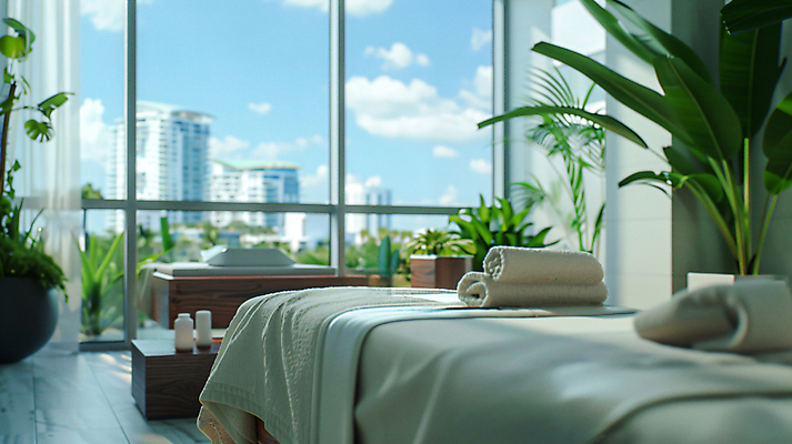 JPG 식물 편집이미지 화분 창문 호텔 리조트 휴식 빌딩 사람없음 여름휴가 수건 방 침대 디지털합성 서비스 편집실사 AI포토 AI콘텐츠 가구 컨셉 숙소 휴가 건물 위생용품 CG 파일형식 여름_계절