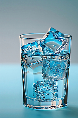 JPG 편집이미지 사람없음 컵 물 얼음 차가움 시원함 디지털합성 편집실사 AI포토 AI콘텐츠 자연요소 식기 CG 파일형식