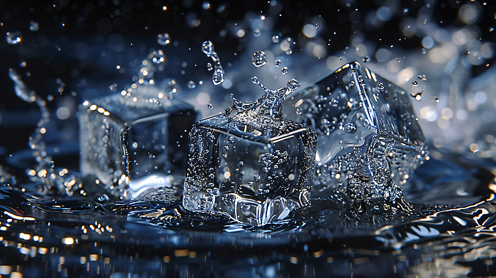 JPG 편집이미지 사람없음 얼음 차가움 시원함 디지털합성 튀는물 편집실사 AI포토 AI콘텐츠 자연요소 CG 액체표현 스플래쉬 파일형식