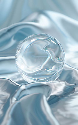 JPG 편집 편집이미지 하늘색 사람없음 물방울 투명 실크 합성 이미지 편집실사 AI컴퓨터그래픽 AI콘텐츠 파란색 직물 CG 파일형식