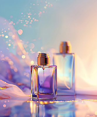 JPG 편집 편집이미지 유리병 사람없음 반짝임 반사 보라색 이미지 공병 향수병 편집실사 AI컴퓨터그래픽 AI콘텐츠 컬러 모션 병_용기 향수 CG 병_담는 파일형식