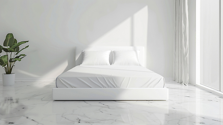 JPG 식물 편집이미지 화분 창문 베개 그림자 사람없음 햇빛 깨끗함 침실 이불 흰색 침대 커튼 대리석 편집실사 AI포토 AI콘텐츠 컬러 가구 컨셉 재료 침구 태양 CG 파일형식