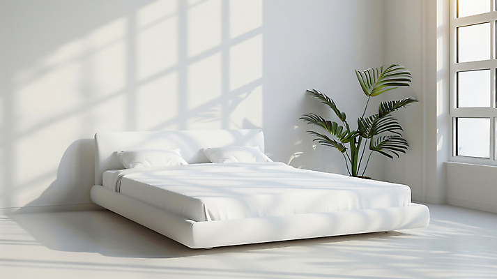 JPG 식물 편집이미지 창문 베개 그림자 사람없음 햇빛 깨끗함 침실 이불 흰색 침대 편집실사 AI포토 AI콘텐츠 컬러 가구 컨셉 침구 태양 CG 파일형식