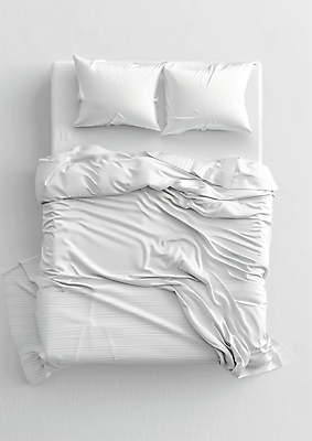 JPG 편집이미지 베개 사람없음 깨끗함 침실 이불 흰색 침대 편집실사 AI포토 AI콘텐츠 컬러 가구 컨셉 침구 CG 파일형식