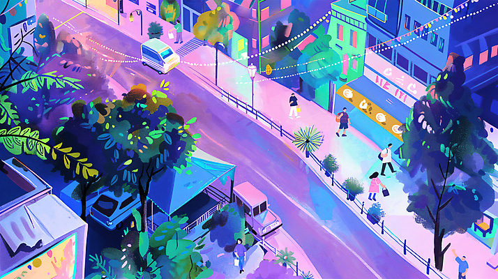 전신 PSD 나무 라이프스타일 여자 남자 도로 야경 가로등 일러스트 자동차 수채화 거리 여러명 성인 여름 쇼핑 보라색 군중 감성 노점 꼬마전구 성인만 국내일러스트 식물 계절 공공시설 길 육상교통 컬러 다수 컨셉 전구 교통시설 사람 생활 상점 야간 파일형식 풍경_경치