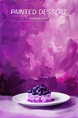 PSD 편집이미지 접시 디자인 포스터 조각 타이포그라피 사람없음 케이크 보라색 페인트 달콤 질감 블루베리 플레이트 이미지편집 문자 식기 컬러 과일 디저트 맛 스키용품 파일형식