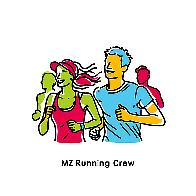 여자 남자 스포츠 일러스트 여러명 성인 타이포그라피 운동복 컬러풀 달리기 운동 그룹 활기 러닝 성인만 국내일러스트 AI파일 문자 옷 컬러 다수 컨셉 모션 건강 사람 파일형식 벡터