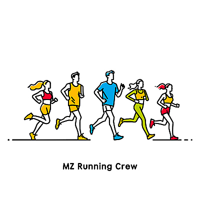 전신 여자 남자 스포츠 일러스트 여러명 성인 타이포그라피 운동복 컬러풀 달리기 운동 그룹 활기 러닝 성인만 국내일러스트 AI파일 문자 옷 컬러 다수 컨셉 모션 건강 사람 파일형식 벡터