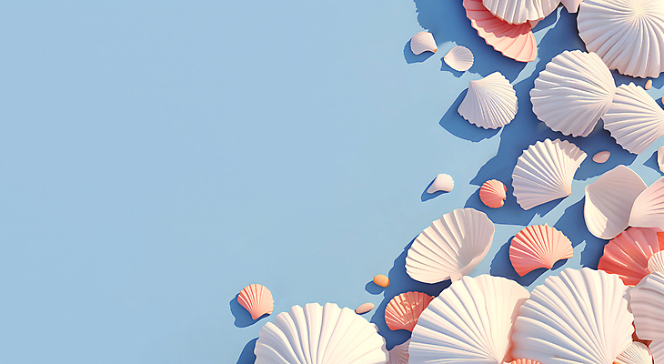 JPG 편집이미지 자연 불가사리 프레임 해변 사람없음 파란색 돌_바위 화려 조개껍데기 산호초 카피스페이스 편집실사 바다 컬러 컨셉 조개 극피동물 공백 수중식물 CG 생태계 파일형식